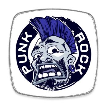 Punk rock punk rock hard rock musique rock musique rocker - Magnet carré - blanc - Devant