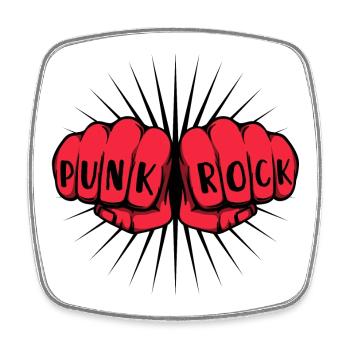 Punk rock punk rocker punk musique hard rock rock musique - Magnet carré - blanc - Devant