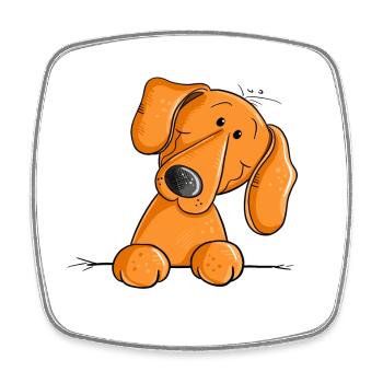 Funny Dachshund I Dachshund I Teckel I Dog - Square fridge magnet - white - Front
