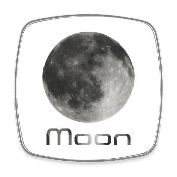 Mond - Viereckiger Kühlschrankmagnet - Weiß - Vorne