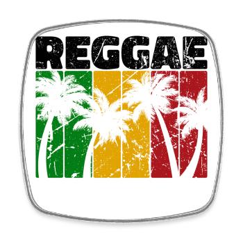 Reggae Caribbean Jamaica Reggae Music Music Vintage - Square fridge magnet - white - Front