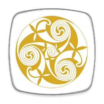 Nature symbol - Square fridge magnet - white - Front