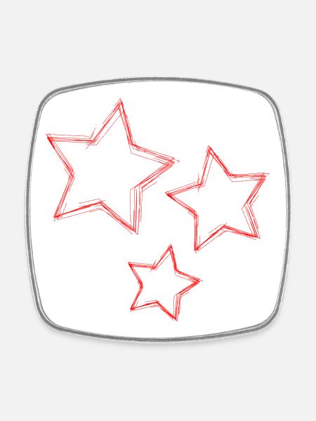 STAR. STAR. STARS. PARTY. ANNIVERSARY. CHRISTMAS - Square fridge magnet - white