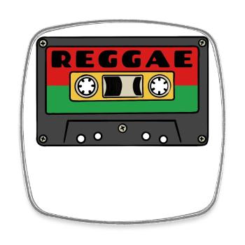 Reggae Music Reggae Music Jam Reggaeton Ragga Jah - Magnet carré - blanc - Devant
