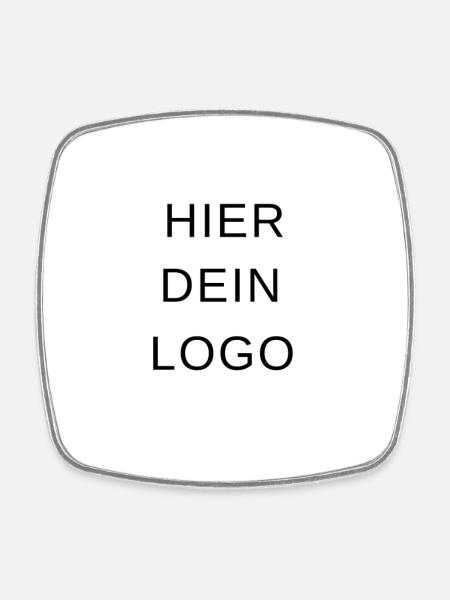 Hier dein logo - Viereckiger Kühlschrankmagnet - Weiß