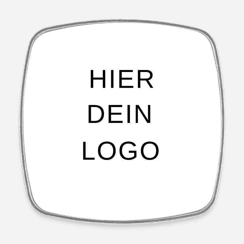 Hier dein logo - Viereckiger Kühlschrankmagnet - Weiß