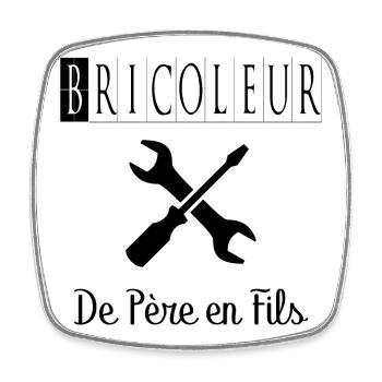 Bricoleur de Père en Fils Bricolage Outils - Magnet carré - blanc - Devant