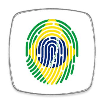 Brésil Brasil Rio de Janeiro Copacabana Amazona - Magnet carré - blanc - Devant