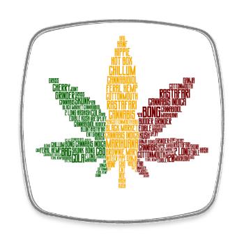 Reggae Jamaica Reggaeton Reggae Music Music Chilling - Square fridge magnet - white - Front