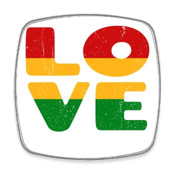 I love Jamaica Reggae Reggae Music Rasta - Square fridge magnet - white - Front