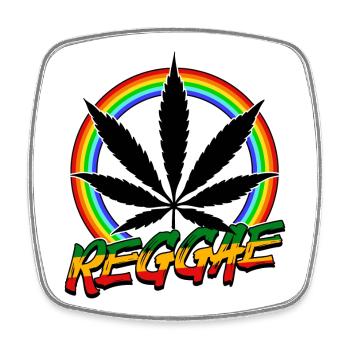Reggae Rastafari Jamaïque Reggaeton Rasta Ragga Jah - Magnet carré - blanc - Devant