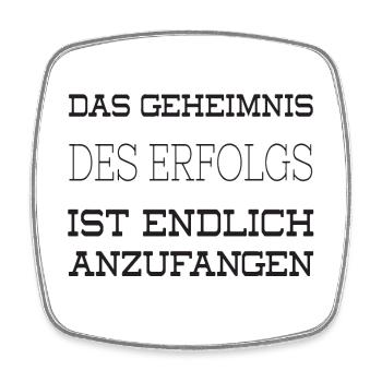 Erfolg - Viereckiger Kühlschrankmagnet - Weiß - Vorne