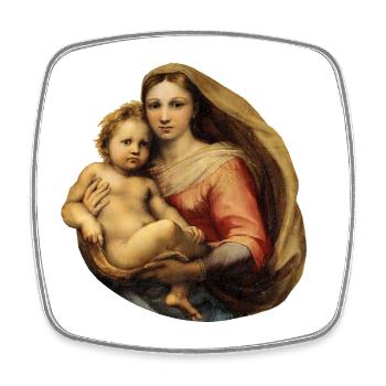 Sistine Madonna | Sixtinische Madonna | Raffael - Viereckiger Kühlschrankmagnet - Weiß - Vorne