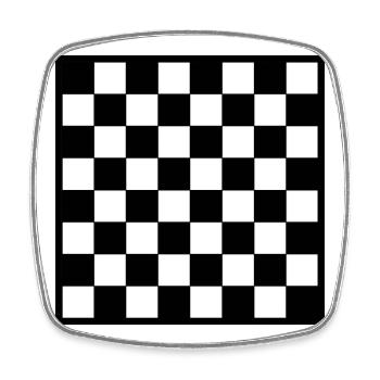 Chess | chess - Square fridge magnet - white - Front
