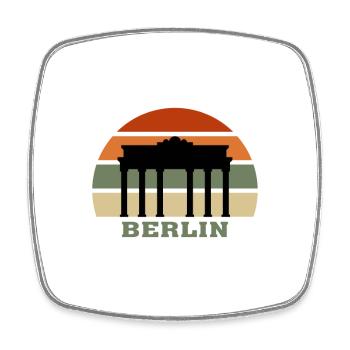 Berlin City Skyline Deutschland Wahrzeichen - Viereckiger Kühlschrankmagnet - Weiß - Vorne