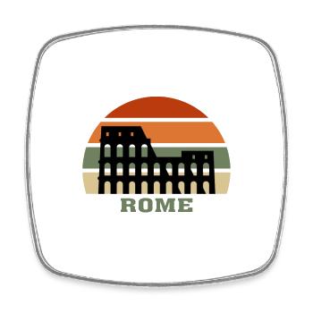 Rome City, Rome Landmark, Italian Landmark T shirt - Square fridge magnet - white - Front