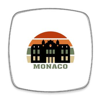Monaco City Skyline Monaco Wahrzeichen - Viereckiger Kühlschrankmagnet - Weiß - Vorne