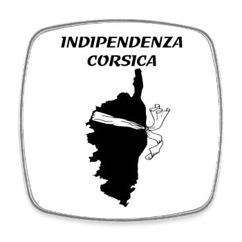 Corsica - Square fridge magnet - white - Front