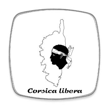 Corsica - Square fridge magnet - white - Front