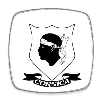 Korsika - Viereckiger Kühlschrankmagnet - Weiß - Vorne