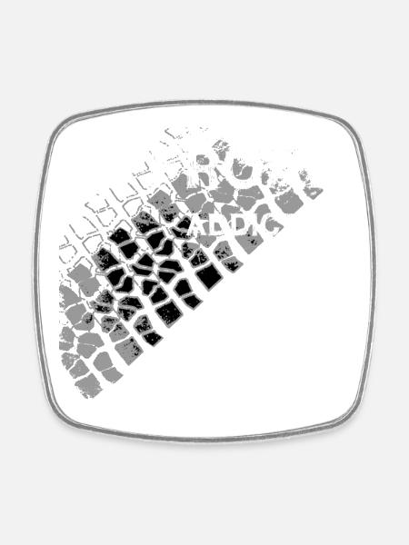 Defender Land-Rover OFF Road White - Magnet carré - blanc