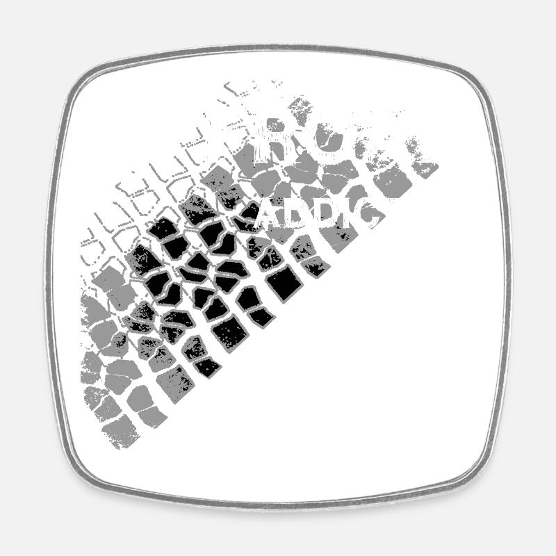 Defender Land-Rover OFF Road White - Magnet carré - blanc