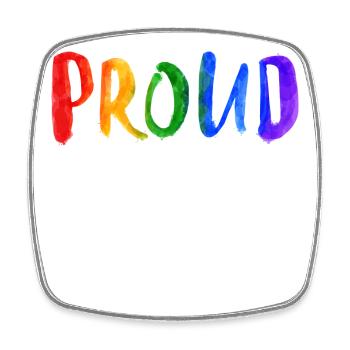 Stolz Gay Schwul Lgbt Regenbogen Ehe Toleranz Csd - Viereckiger Kühlschrankmagnet - Weiß - Vorne