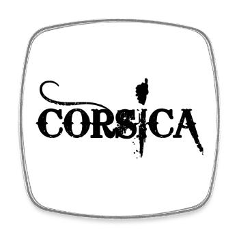 Corse, Corsica - Magnet carré - blanc - Devant