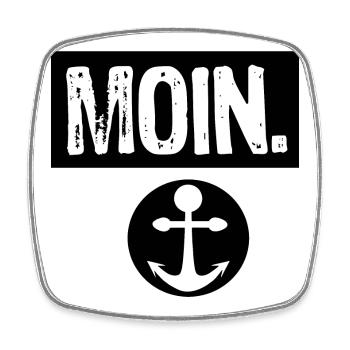 Jeu abstrait de couleurs en noir et blanc - Magnet carré - blanc - Devant