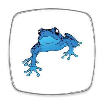 Poison dart frog design / gift - Square fridge magnet - white - Front
