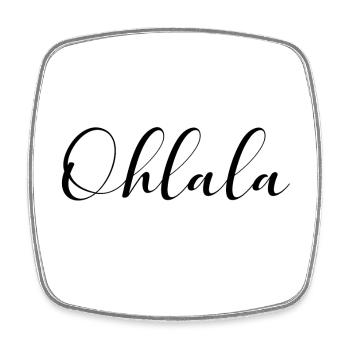 Ohlala Oh LaLa Paris France romance gift - Square fridge magnet - white - Front