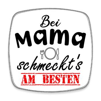 C'est meilleur avec maman | Pour le meilleur - Magnet carré - blanc - Devant