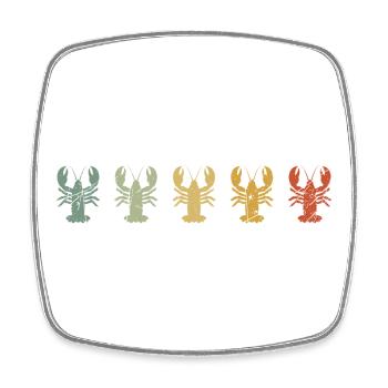 Farbverlauf Lobster Reihe - Viereckiger Kühlschrankmagnet - Weiß - Vorne