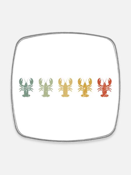 Série de homards à gradient - Magnet carré - blanc