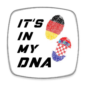 C'est dans mon ADN l'Allemagne et la Croatie - Magnet carré - blanc - Devant