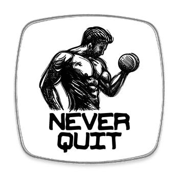 Motivation fitness training bodybuilder workout - Square fridge magnet - white - Front