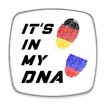 Es ist in meiner DNA Deutschland und Russland - Viereckiger Kühlschrankmagnet - Weiß - Vorne