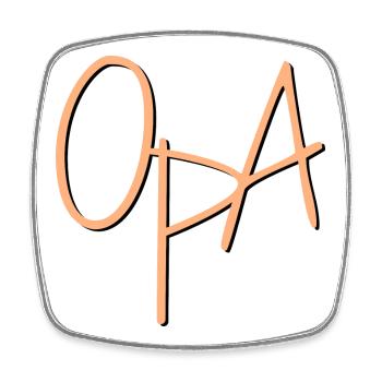 SCHRIFTZUG OPA MINIMALISTISCH - Viereckiger Kühlschrankmagnet - Weiß - Vorne