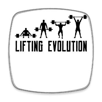 Weightlifting Bodybuilder Gym Workout Gym - Square fridge magnet - white - Front