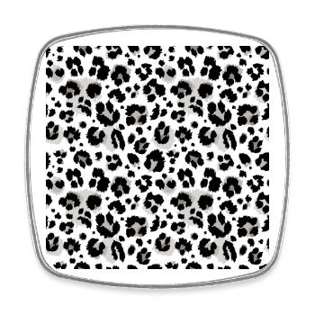 Motif noir et blanc imprimé animalier facile d’entretien - Magnet carré - blanc - Devant