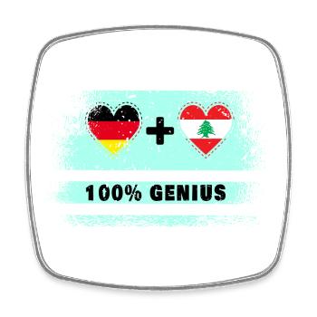 Germany and Lebanon 100% Awesome / Gift - Square fridge magnet - white - Front