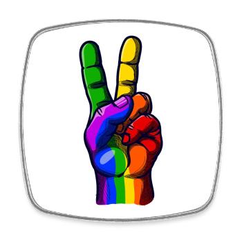 Gay lesbian human rights equality - Square fridge magnet - white - Front