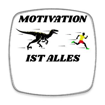 Lustig Sarkasmus Laufen Rennen Joggen Sport Spruch - Viereckiger Kühlschrankmagnet - Weiß - Vorne
