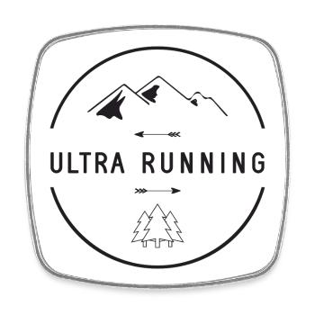 Ultra Running - Viereckiger Kühlschrankmagnet - Weiß - Vorne