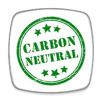 Carbon Neutral Stamp - Square fridge magnet - white - Front