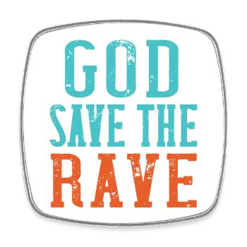 Dieu sauve la rave - Magnet carré - blanc - Devant