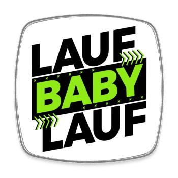 Laufen Rennen Joggen Lustig Sprüche Statement - Viereckiger Kühlschrankmagnet - Weiß - Vorne