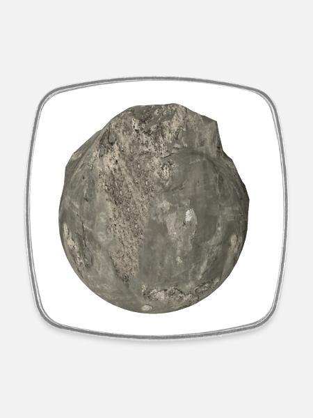 stein - Viereckiger Kühlschrankmagnet - Weiß