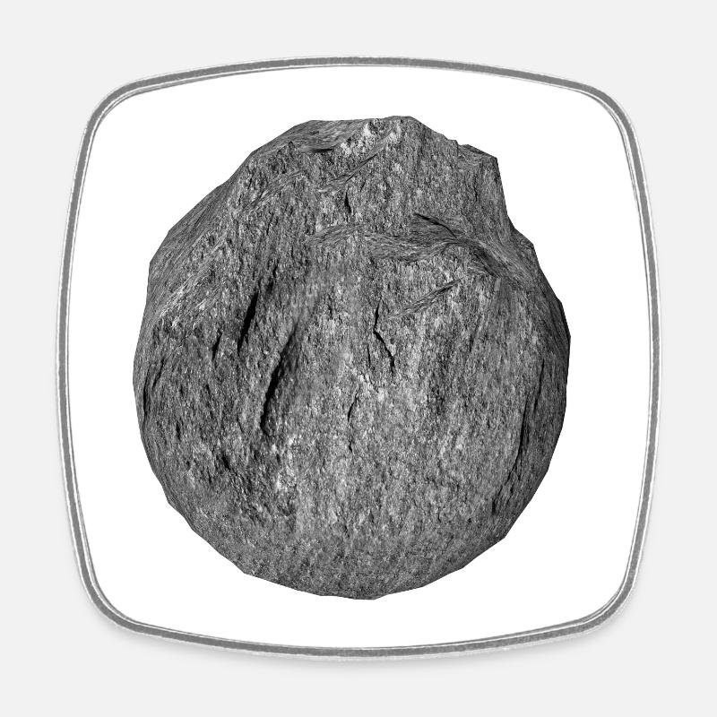 stein - Viereckiger Kühlschrankmagnet - Weiß