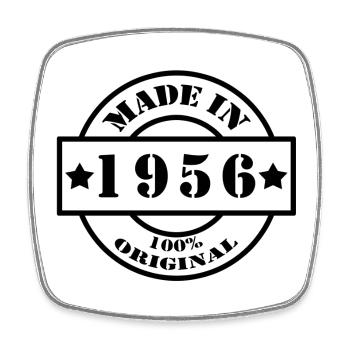 MADE IN 1956 year of birth year of manufacture vintage gift - Square fridge magnet - white - Front